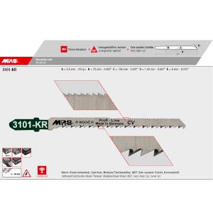 2PCS J/SAW BLD CV 100MM 10TPI 