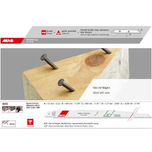 2PCS R/SAW BLD BIM 300MM 6TPI 