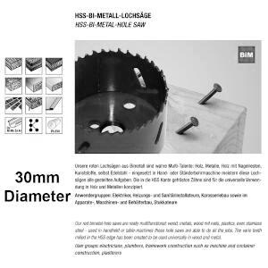 BI-METAL HOLE SAW 30MM