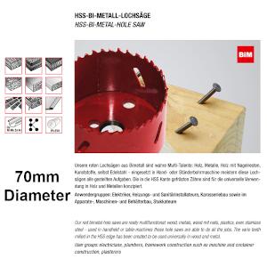 BI-METAL HOLE SAW 70MM