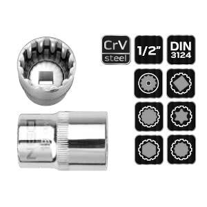 Spline Socket 1/2, Spherical S