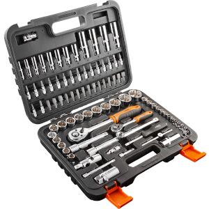 Socket Wrenches, 86 Pcs, 1/2 I