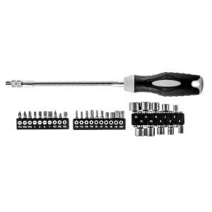 Screwdriver With Flexible Shan