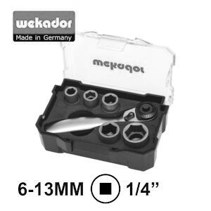 6Pcs 1/4 Nano Socket Set